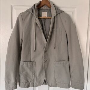 Diesel Light Gray Blazer Hooded Men's small